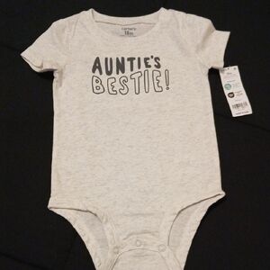 Carter's Gray Bodysuit with 'Auntie's Bestie' Print